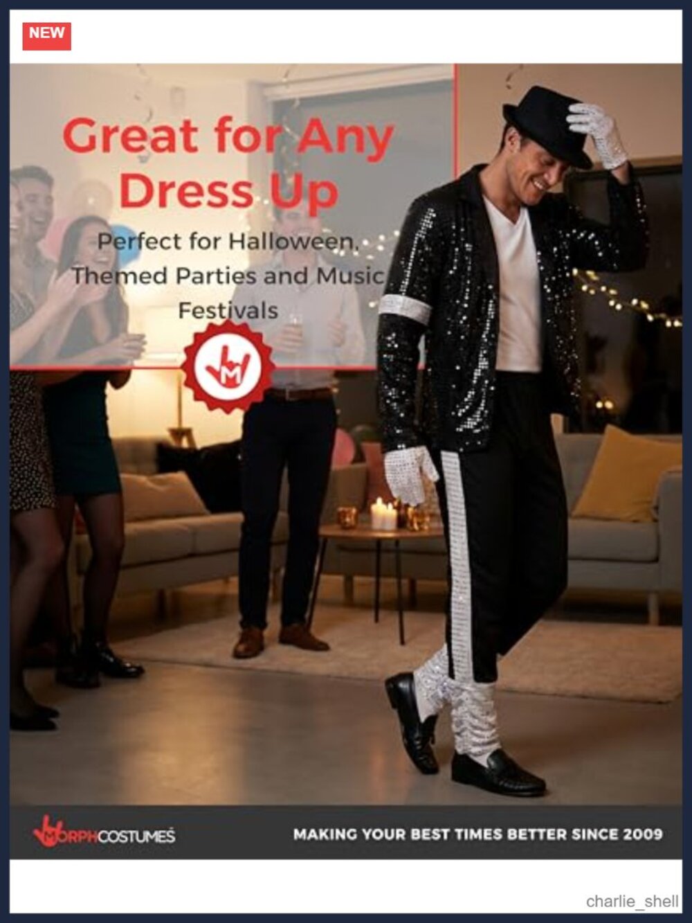 Mens Popstar Costume 80s Retro Music Halloween Party Outfit - Picture 5 of 6